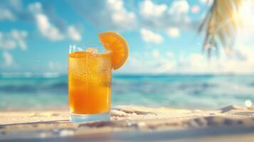 verfrissend zomer drankjes door de strand. foto
