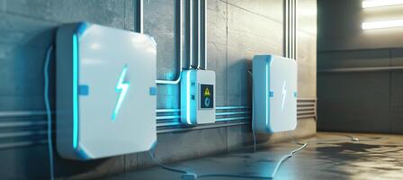 technologisch opladen voor elektrisch voertuigen. de onderwerp van alternatief energie naar beschermen de milieu foto