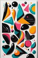 abstract meetkundig patroon met kleurrijk vormen foto