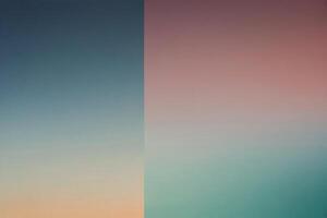 twee verschillend gekleurde blokken van kleur in de lucht foto