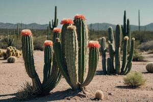 cactus planten in de woestijn foto