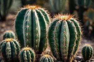 een cactus fabriek is getoond in een woestijn milieu foto