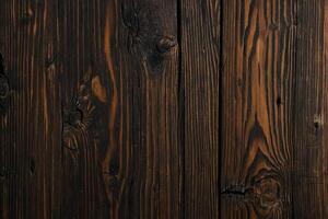 ai gegenereerd oud houten achtergrond of textuur. donker hout structuur met natuurlijk patronen. foto