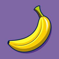 ai gegenereerd een banaan is getoond Aan een Purper achtergrond foto