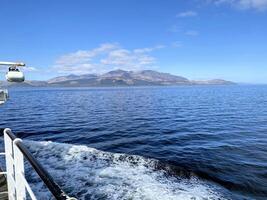 een visie van de eiland van arran van de zee foto