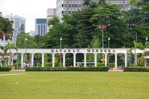 Kuala lomp, Maleisië Aan mei 21, 2023. medan merdeka of merdeka plein is gelegen in Kuala lomp, Maleisië. foto