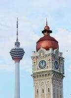 Kuala lomp, Maleisië Aan mei 22, 2023. heel mooi historisch architectuur van de sultan abdul samad gebouw. foto