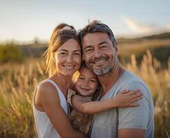 zomer reis, familie liefde, natuur omhelzing foto