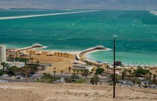 woestijn landschap van Israël, dood zee, Jordanië. foto