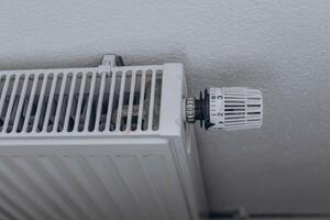 radiator in de appartement. besparing verwarming foto