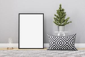 kerstframe mockup, 3D-rendering - 955 foto