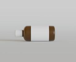 geneeskunde fles mockup bruin kleur realistisch geven foto