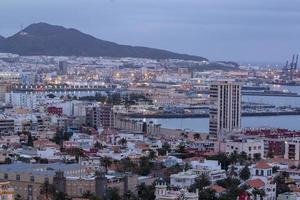 las palmas stad panoramische canarische eilanden foto