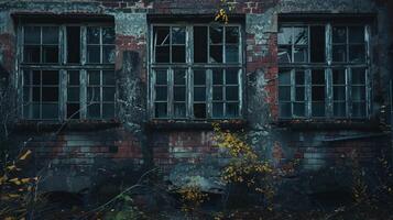 verlaten oud gebouw donker en spookachtig foto