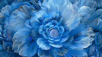 abstract ontwerp van blauw bloemen behang foto