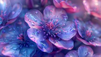 abstract bloemen ontwerp met Purper foto