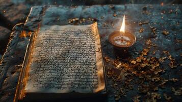 antiek religieus schrift wijsheid van oude foto