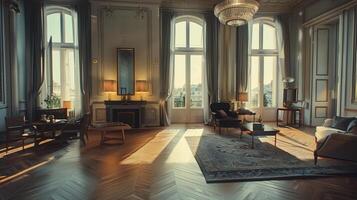 kunst deco luxe en elegant appartement interieur foto