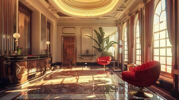 kunst deco luxe en elegant appartement interieur foto