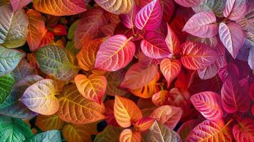 herfst fabriek wordt weergegeven vers multi gekleurde bladeren foto