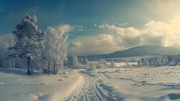 mooi winter natuur landschap verbazingwekkend berg foto