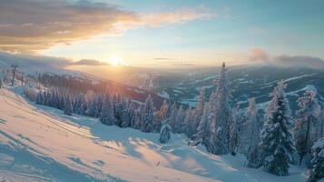 mooi winter natuur landschap verbazingwekkend berg foto