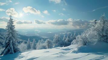 mooi winter natuur landschap verbazingwekkend berg foto