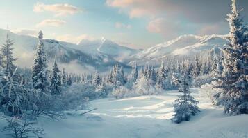 mooi winter natuur landschap verbazingwekkend berg foto