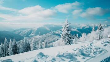 mooi winter natuur landschap verbazingwekkend berg foto