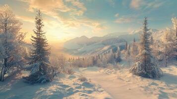 mooi winter natuur landschap verbazingwekkend berg foto