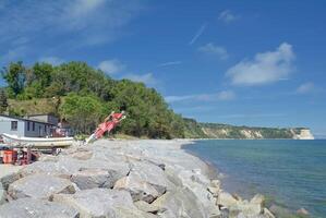 traditioneel visvangst dorp van vit dichtbij naar kap Arkona, Rügen eiland, Oostzee zee, Mecklenburg-Vorpommern, Duitsland foto