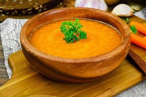 wortel crème soep dieetvoeding foto
