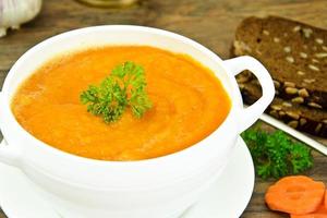 wortel crème soep dieetvoeding foto