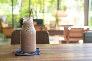 ijschocolade milkshake frappe of blend foto