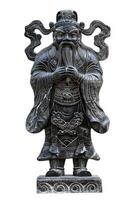 zwart standbeeld van een Japan god foto