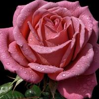 roos rosa spp. , hyper realistisch, hyper gedetailleerd, dichtbij omhoog - 1 foto