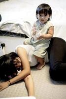 moeder lijden van postnataal depressie foto
