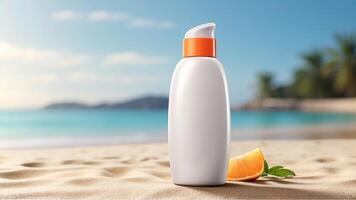 hydraterend zonnescherm met vitamine c voor de hele dag strand bescherming foto