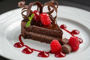 chocolade truffel cake foto