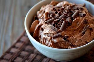 romig chocola mousse foto