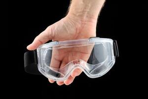veiligheid bril zijn plastic. oog bescherming. foto