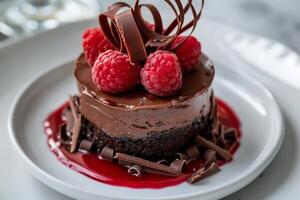 chocolade truffel cake foto