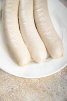 worst vlees weisswurst Beiers worstjes tweede Cursus vers Koken voorafje maaltijd voedsel tussendoortje foto