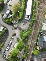 hoog hoek visie van voorraad-op-trent stad van Engeland, Super goed Brittannië. mei 4e, 2024 foto