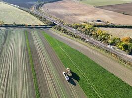 antenne visie van Brits platteland landschap van letchworth stad van Engeland uk. 11 november 2023 foto