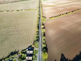 antenne visie van Brits platteland landschap van letchworth stad van Engeland uk. 11 november 2023 foto