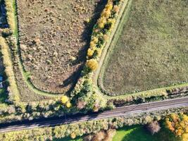 antenne visie van Brits platteland landschap van letchworth stad van Engeland uk. 11 november 2023 foto