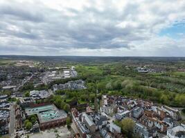 antenne visie van historisch Canterbury stad centrum, kent, Engeland, Super goed Brittannië. april 20e, 2024 foto