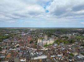 antenne visie van historisch Canterbury stad centrum, kent, Engeland, Super goed Brittannië. april 20e, 2024 foto