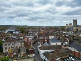 antenne visie van historisch Canterbury stad centrum, kent, Engeland, Super goed Brittannië. april 20e, 2024 foto